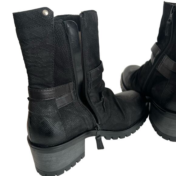 Miz Mooz Marjorie Leather Wraparound Ankle Strap Boot Size 42 EU - Picture 5 of 14